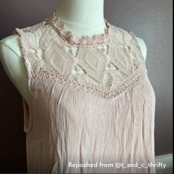 Altar’d State Boho Sleeveless Light Pink Tunic/Dress - Picture 11 of 12